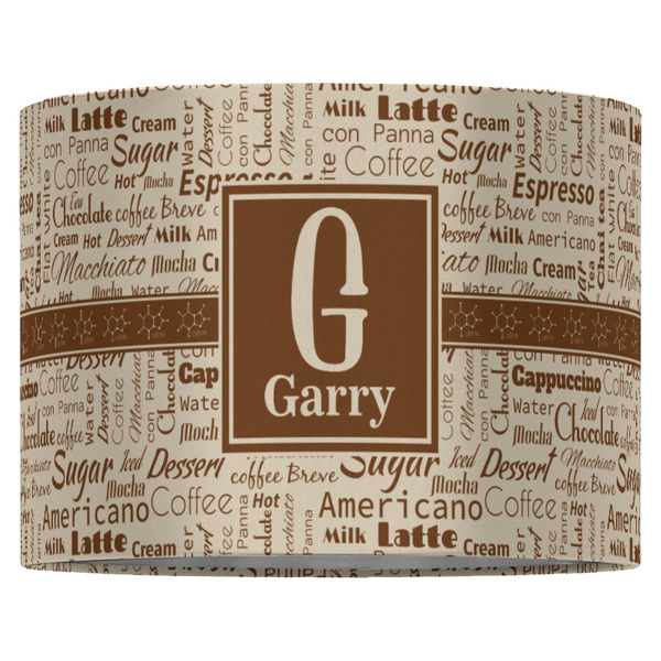 Coffee Lover 16" Drum Lampshade - FRONT (Fabric)