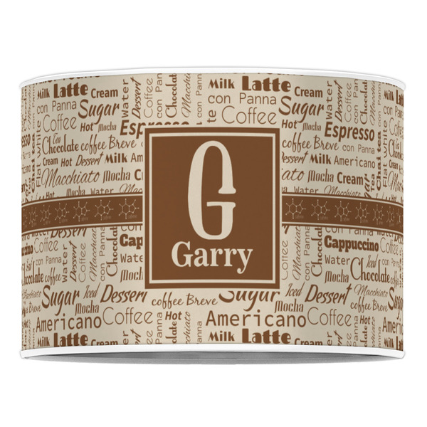 Coffee Lover 16" Drum Lampshade - FRONT (Poly Film)