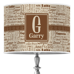Coffee Lover 16" Drum Lamp Shade - Poly-film (Personalized)