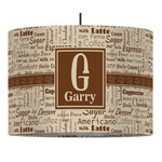 Coffee Lover Drum Pendant Lamp (Personalized)
