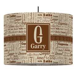 Coffee Lover Drum Pendant Lamp (Personalized)