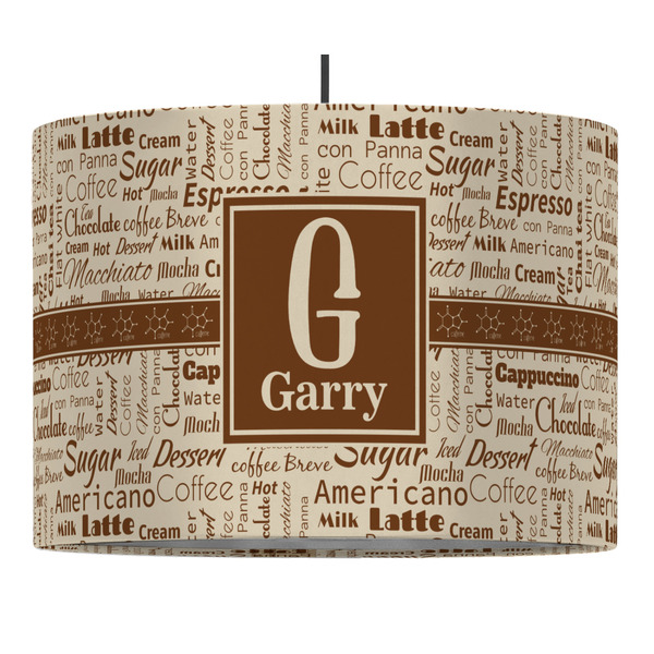 Custom Coffee Lover Drum Pendant Lamp (Personalized)