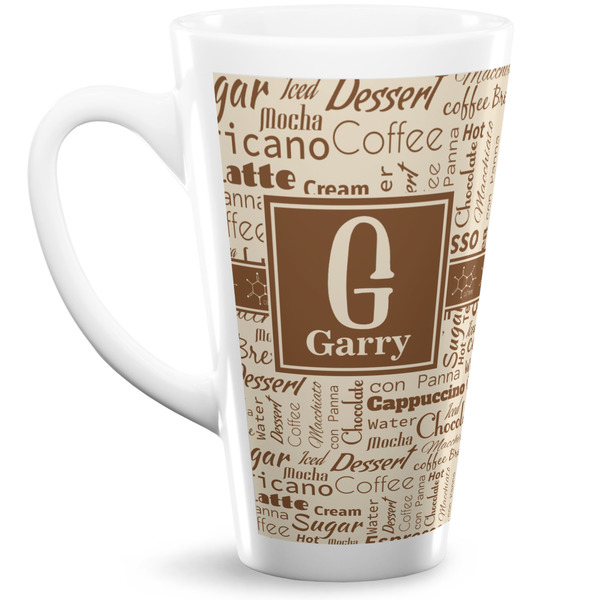 Custom Coffee Lover 16 Oz Latte Mug (Personalized)