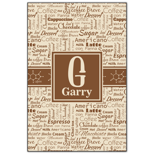 Custom Coffee Lover Wood Print - 20x30 (Personalized)