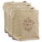 Coffee Lover 3 Reusable Cotton Grocery Bags - Front View