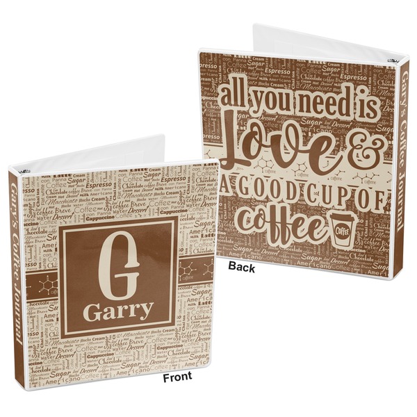 Coffee Lover 3-Ring Binder Front and Back