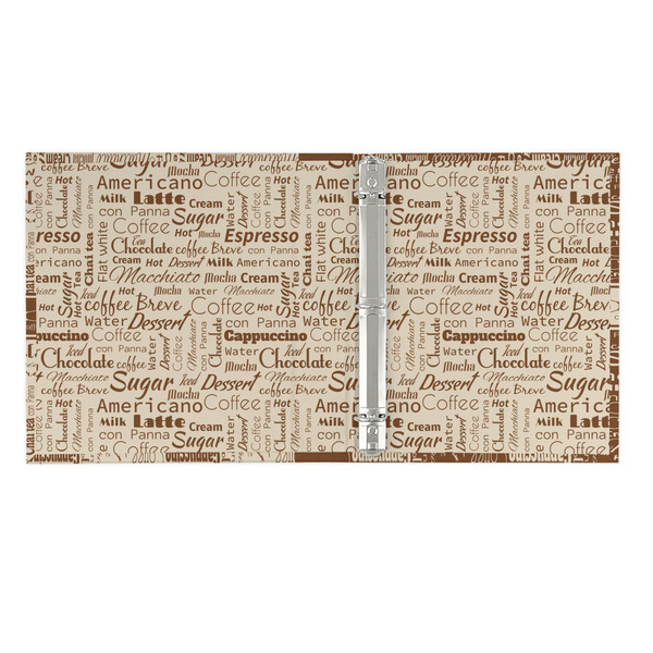 Coffee Lover 3 Ring Binders - Full Wrap - 1" - OPEN INSIDE