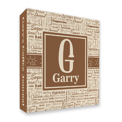 Coffee Lover 3 Ring Binder - Full Wrap (Personalized)