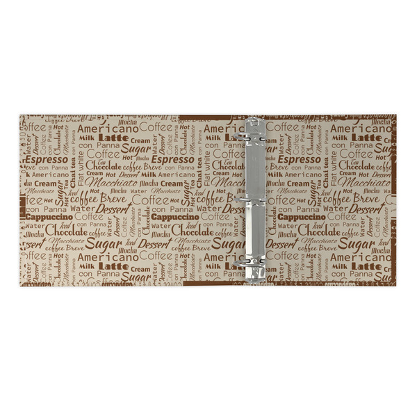 Coffee Lover 3 Ring Binders - Full Wrap - 2" - OPEN INSIDE