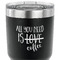 Coffee Lover 30 oz Stainless Steel Ringneck Tumbler - Black - CLOSE UP