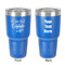 Coffee Lover 30 oz Stainless Steel Tumbler - Royal Blue - Double-Sided (Personalized)