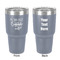 Coffee Lover 30 oz Stainless Steel Tumbler - Grey - Double-Sided (Personalized)