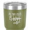 Coffee Lover 30 oz Stainless Steel Ringneck Tumbler - Olive - Close Up