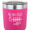 Coffee Lover 30 oz Stainless Steel Ringneck Tumbler - Pink - CLOSE UP