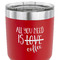 Coffee Lover 30 oz Stainless Steel Ringneck Tumbler - Red - CLOSE UP