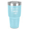 Coffee Lover 30 oz Stainless Steel Tumbler - Teal - Single-Sided