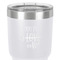 Coffee Lover 30 oz Stainless Steel Ringneck Tumbler - White - Close Up