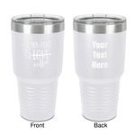 Coffee Lover 30 oz Stainless Steel Tumbler - White - Double-Sided (Personalized)