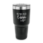 Coffee Lover 30 oz Stainless Steel Tumbler - Black - Single Sided