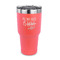 Coffee Lover 30 oz Stainless Steel Ringneck Tumblers - Coral - FRONT