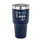 Coffee Lover 30 oz Stainless Steel Ringneck Tumblers - Navy - FRONT