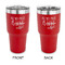 Coffee Lover 30 oz Stainless Steel Tumbler - Red - Double Sided (Personalized)