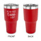 Coffee Lover 30 oz Stainless Steel Ringneck Tumblers - Red - Single Sided - APPROVAL