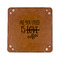 Coffee Lover 6" x 6" Leatherette Snap Up Tray - FLAT FRONT