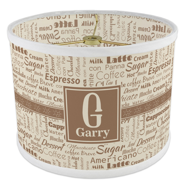 Coffee Lover 8" Drum Lampshade - ANGLE Poly-Film
