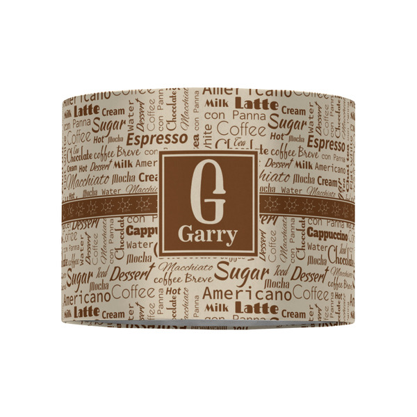 Coffee Lover 8" Drum Lampshade - FRONT (Fabric)