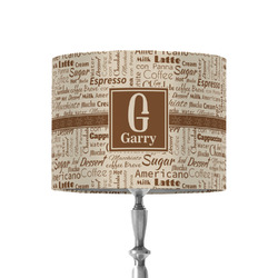 Coffee Lover 8" Drum Lamp Shade - Fabric (Personalized)