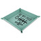 Coffee Lover 9" x 9" Teal Leatherette Snap Up Tray - MAIN