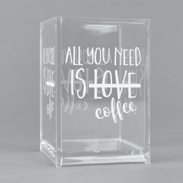 Custom Coffee Lover Acrylic Pen Holder