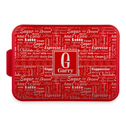 Coffee Lover Aluminum Baking Pan with Red Lid (Personalized)