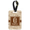 Coffee Lover Metal Luggage Tag w/ Name and Initial