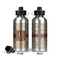Coffee Lover Aluminum Water Bottle - Front and Back