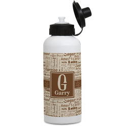 Coffee Lover Water Bottles - Aluminum - 20 oz - White (Personalized)