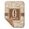 Coffee Lover Sherpa Baby Blanket - 30" x 40" w/ Name and Initial