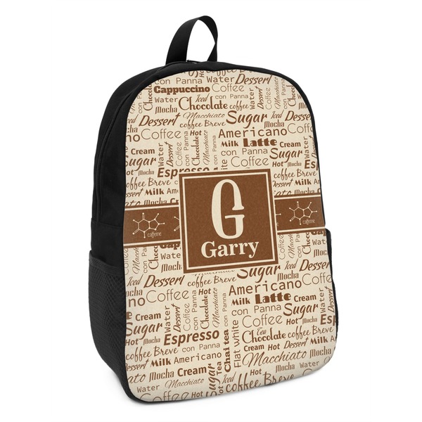Custom Coffee Lover Kids Backpack (Personalized)