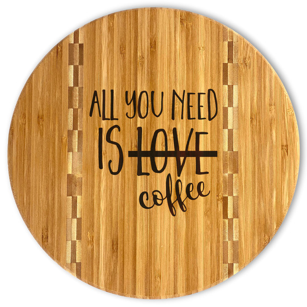 Custom Coffee Lover Bamboo Cutting Board