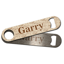 Coffee Lover Bar Bottle Opener w/ Name and Initial