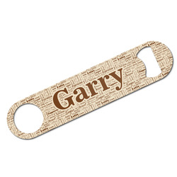 Coffee Lover Bar Bottle Opener - White w/ Name and Initial