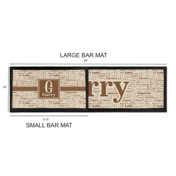 Coffee Lover Bar Mats - Sizing Chart