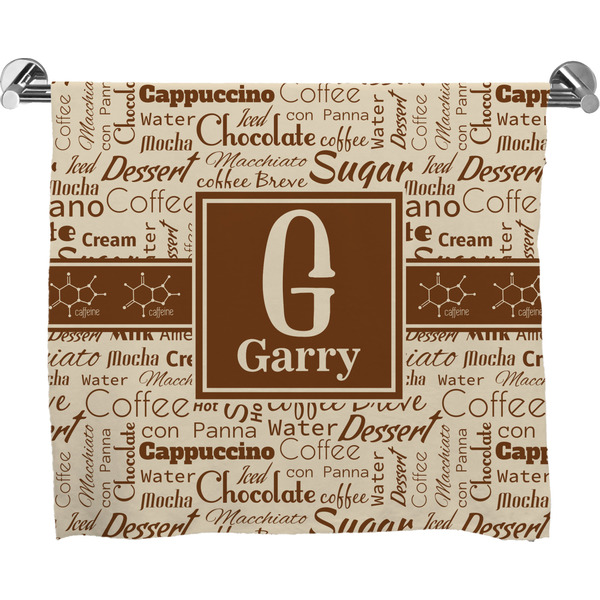 Custom Coffee Lover Bath Towel (Personalized)