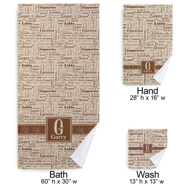 Coffee Lover Bath Towel Sets - 3-piece - Approval