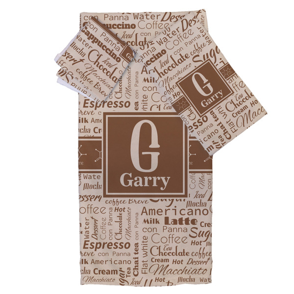 Custom Coffee Lover Bath Towel Set - 3 Pcs (Personalized)