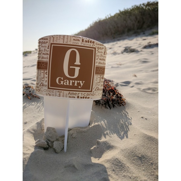 Coffee Lover Beach Spiker white on beach with sand