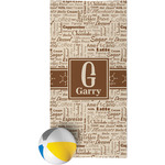 Coffee Lover Beach Towel (Personalized)