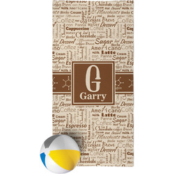 Coffee Lover Beach Towel (Personalized)