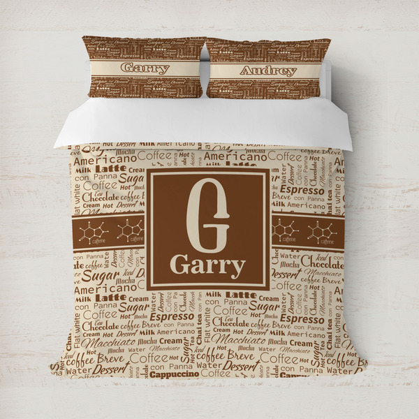 Custom Coffee Lover Duvet Cover (Personalized)